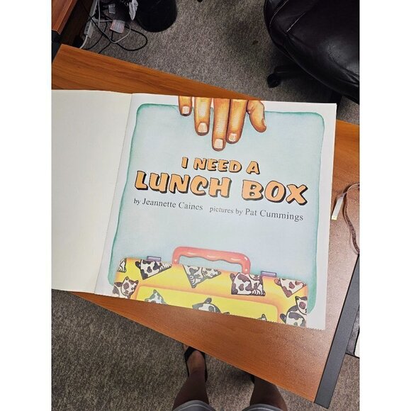 Large 20in x 20in Children's Book. I need a Lunch Box by Jeannette Caines - Picture 3 of 9